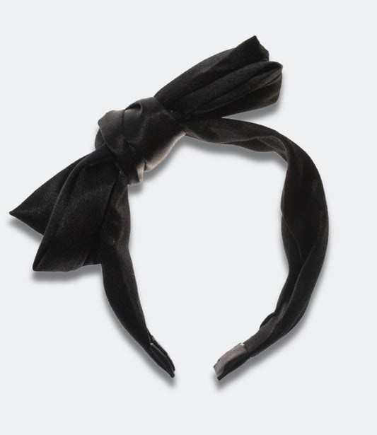 DIADEM MED ROSETT SVART