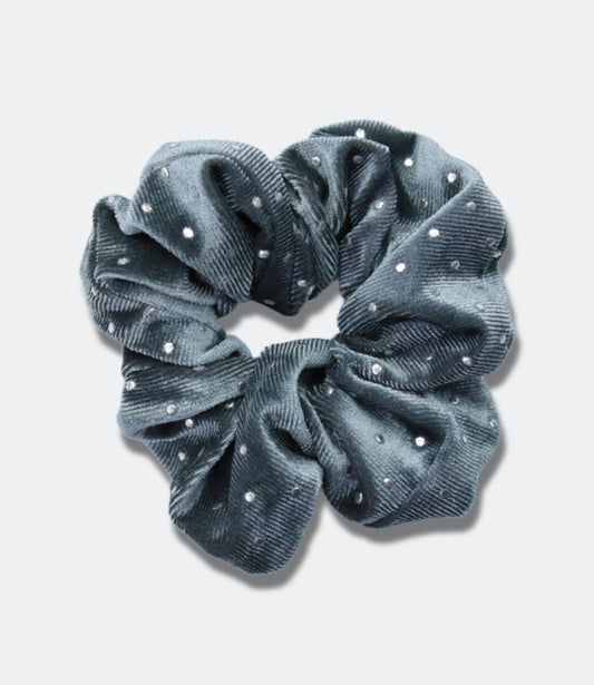 SCRUNCHIE GRÅ GLITTER